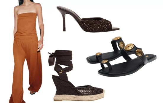Distintas combinaciones de sandalias de Zara con su total look más rebajado/ Fotomontaje Consumidor Global