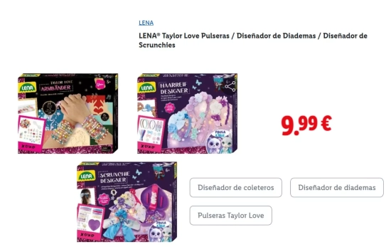 Kits Lena Taylor Love: pulseras, diademas y coleteros por 9,99 euros/ LIDL Kits Lena Taylor Love: pulseras, diademas y coleteros por 9,99 euros/ LIDL
