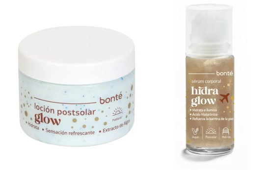 El aftersun glow y el sérum hidra glow en formato 'roll-on' / Montaje CONSUMIDOR GLOBAL El aftersun glow y el sérum hidra glow en formato 'roll-on' / Montaje CONSUMIDOR GLOBAL