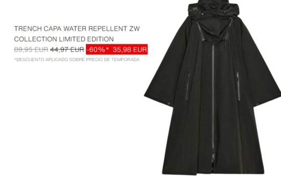 Trench Capa Water Repellent/ ZARA Trench Capa Water Repellent/ ZARA