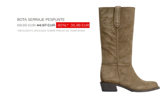 botas de serraje con pespunte / zara botas de serraje con pespunte / zara