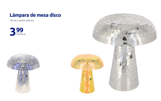 Lámpara de mesa disco/ ACTION