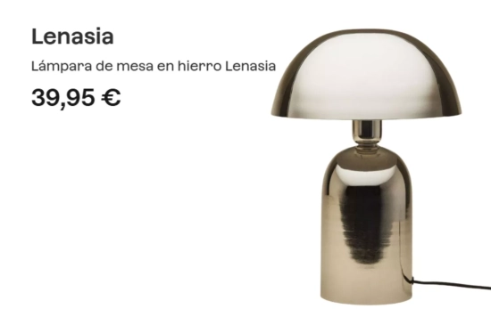 Lámpara de mesa en hierro Lenasia/ SKLUM