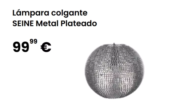 Lámpara colgante SEINE Metal Plateado/ BELIANI