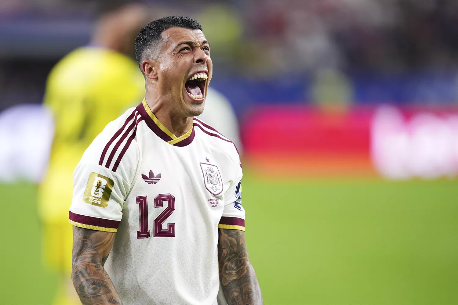 El jugador de la Selección española de fútbol Pedro Porro celebra el segundo gol de España contra Francia en el Mundial 2026 AFP7 EP