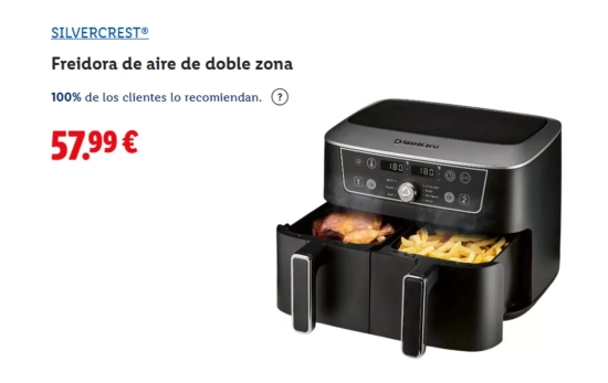 Freidora de aire de doble zona/ LIDL Freidora de aire de doble zona/ LIDL