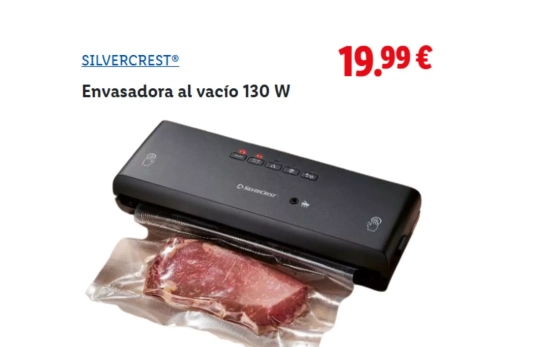 Envasadora al vacío 130 W/ LIDL Envasadora al vacío 130 W/ LIDL