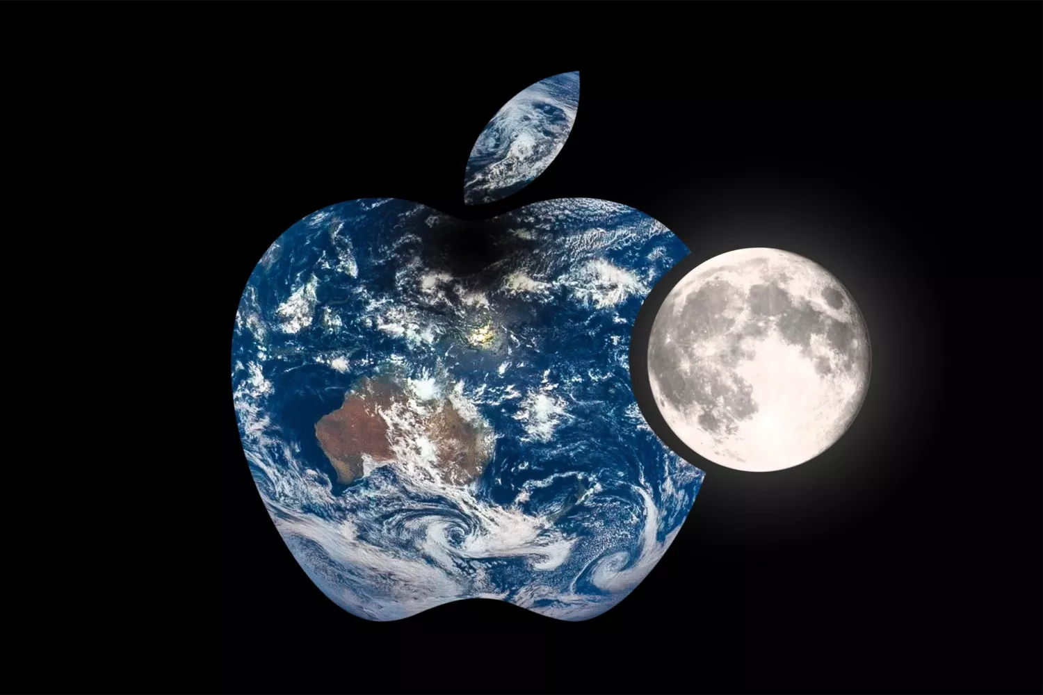 El mundo con forma del logo de Apple   PIXABAY