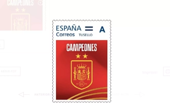 Correos emite un sello conmemorativo para celebrar el triunfo de España en el Mundial / CORREOS Correos emite un sello conmemorativo para celebrar el triunfo de España en el Mundial / CORREOS