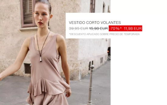 Vestido corto al 80% de descuento/ ZARA Vestido corto al 80% de descuento/ ZARA