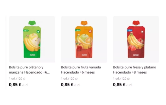 Bolsas de puré/ MERCADONA Bolsas de puré/ MERCADONA