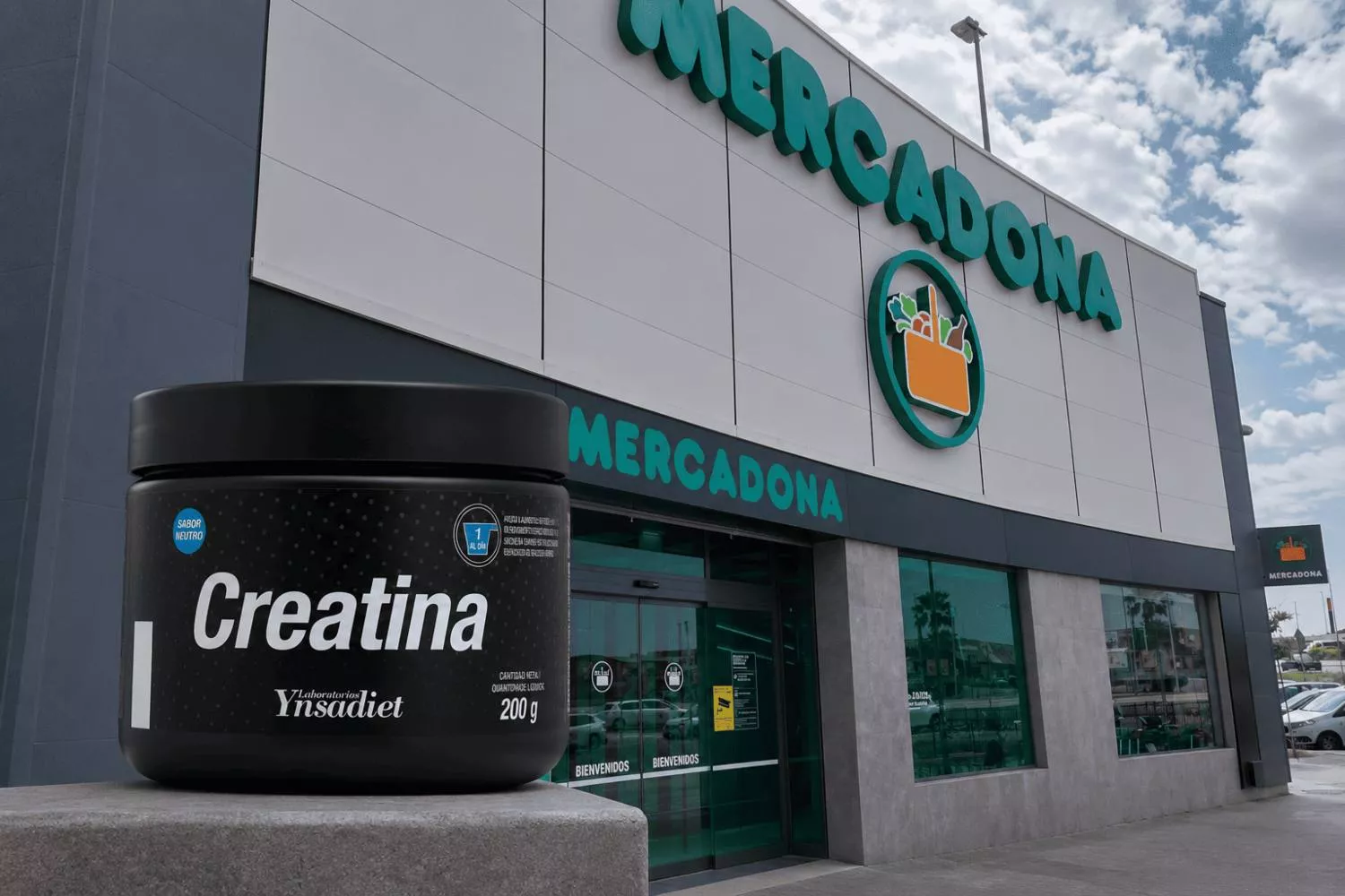 Nueva creatina de Mercadona Fotomontaje con IA Nueva creatina de Mercadona Fotomontaje con IA