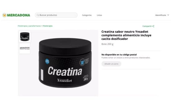 Mercadona saca nueva creatina / MERCADONA Mercadona saca nueva creatina / MERCADONA