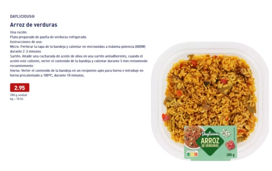 Paella de verduras/ MERCADONA Paella de verduras/ MERCADONA