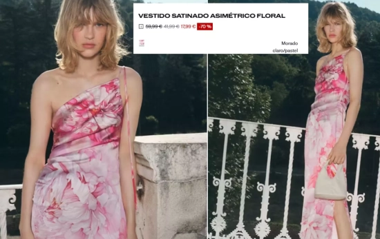 Vestido satinado/ MANGO OUTLET Vestido satinado/ MANGO OUTLET