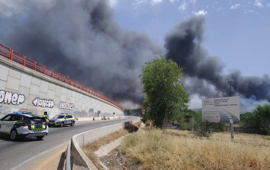 Una imagen del incendio / ADIF Una imagen del incendio / ADIF