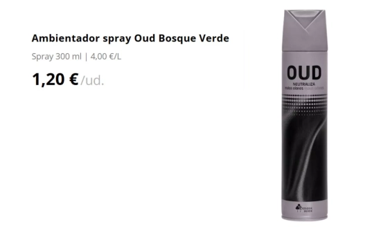 Ambientador OUD/ MERCADONA Ambientador OUD/ MERCADONA