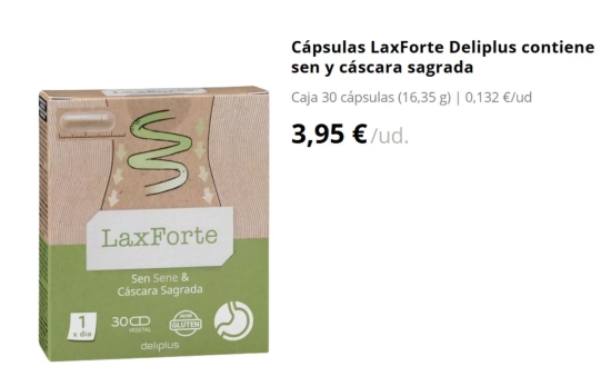 Cápsulas LaxForte Deliplus/ MERCADONA Cápsulas LaxForte Deliplus/ MERCADONA