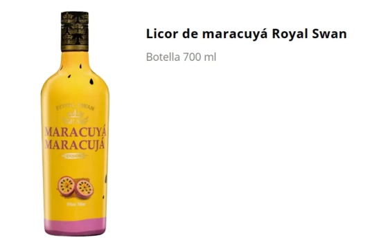 Licor de Maracuyá Royal Swan/ MERCADONA Licor de Maracuyá Royal Swan/ MERCADONA