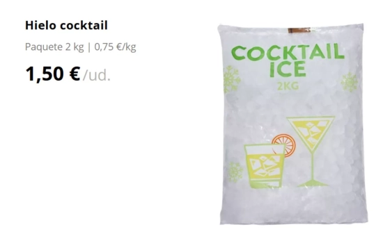 Hielo cocktail/ MERCADONA Hielo cocktail/ MERCADONA
