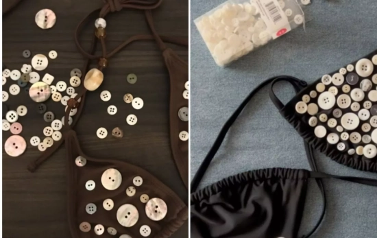 Bikinis customizados con botones/ PINTEREST