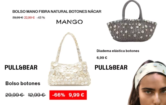 Accesorios con botones/ PUUL&BEAR -MANGO
