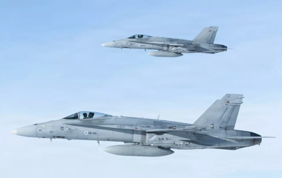 Aviones de combate F A 18 Hornet de la Fuerza Aérea Finlandesa   EP