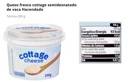 Queso cottage/ MERCADONA