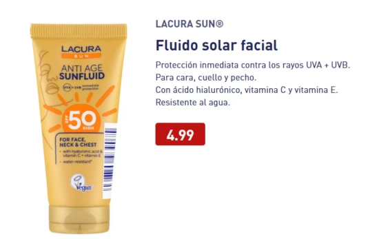 Fluido solar facial Anti Age/ ALDI