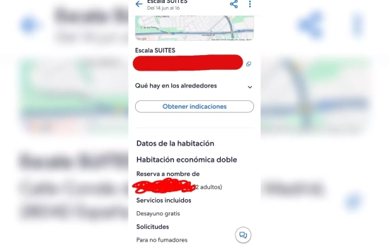 Captura donde se observa el desayuno incluido CEDIDA Captura donde se observa el desayuno incluido CEDIDA