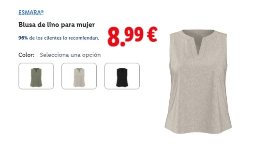 Top oversize lino/ LIDL Top oversize lino/ LIDL