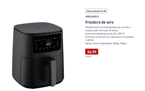 Freidora de aire/ ALDI