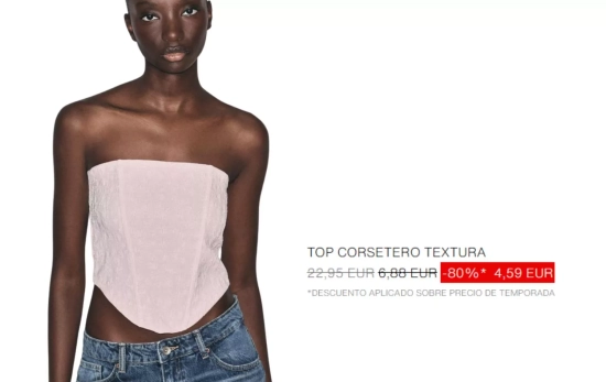 Top corsetero con textura/ ZARA