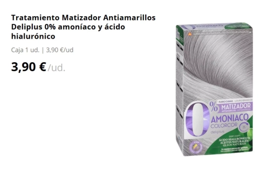 Tratamiento Matizador Antiamarillos 0% Amoniaco Deliplus / MERCADONA