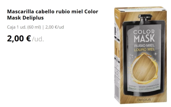 Mascarilla Color Mask Rubio Miel/ MERCADONA