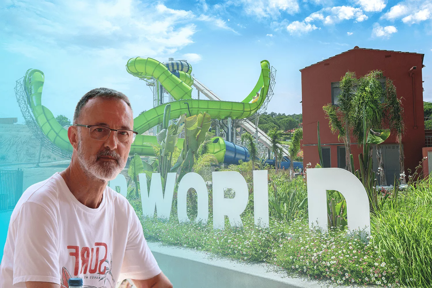 Julià López-Arenas, director de Water World / Fotomontaje CG
