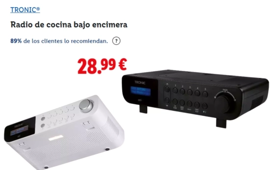 Radio de cocina bajo encimera/ LIDL Radio de cocina bajo encimera/ LIDL