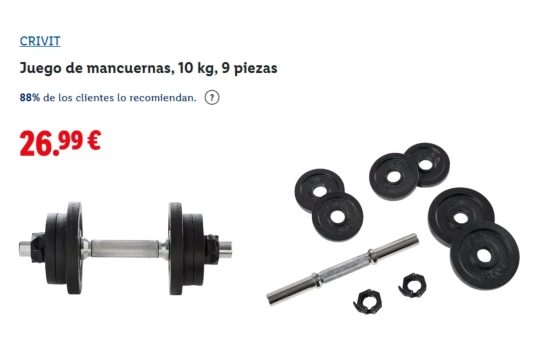 Juego de mancuernas/ LIDL Juego de mancuernas/ LIDL