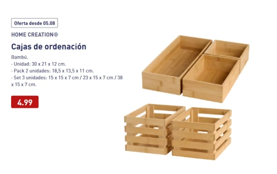 Cajas de ordenación/ ALDI