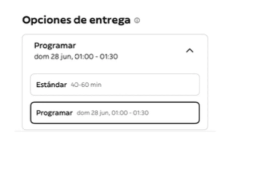 Captura del pedido programado en Glovo CEDIDA Captura del pedido programado en Glovo CEDIDA