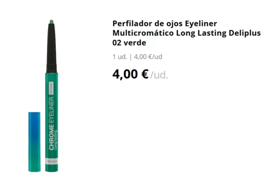 Perfilador de ojos Eyeliner Multicromático Long Lasting Deliplus 01 verde/ MERCADONA Perfilador de ojos Eyeliner Multicromático Long Lasting Deliplus 01 verde/ MERCADONA