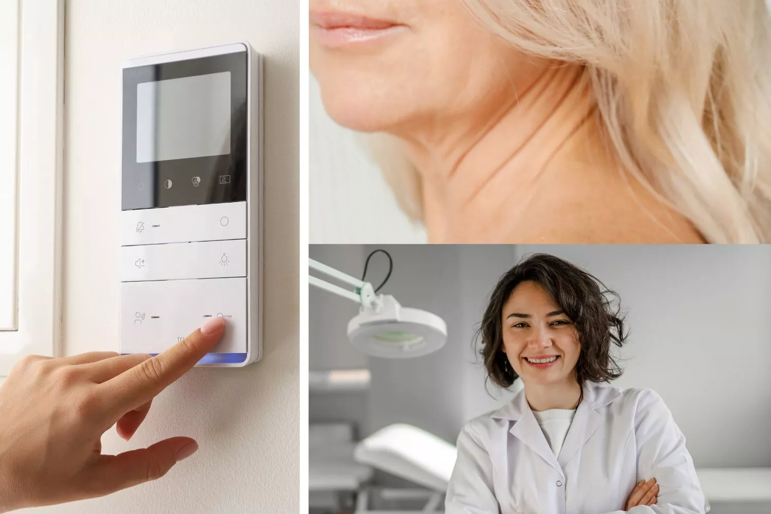 Una dermatóloga explicando qué ocurre en la piel con el aire acondicionado / Fotomontaje CONSUMIDOR GLOBAL