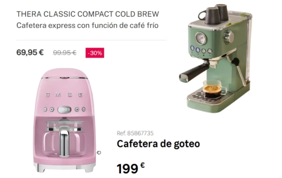 Cafeteras de Create y Smeg, mucho menos económicas que las de Lidl/ Fotomontaje Consumidor Global Cafeteras de Create y Smeg, mucho menos económicas que las de Lidl/ Fotomontaje Consumidor Global