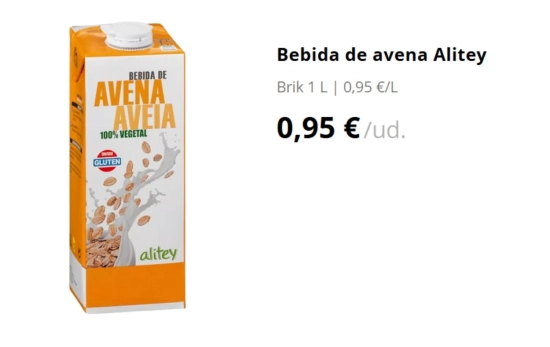Bebida de avena/ MERCADONA Bebida de avena/ MERCADONA