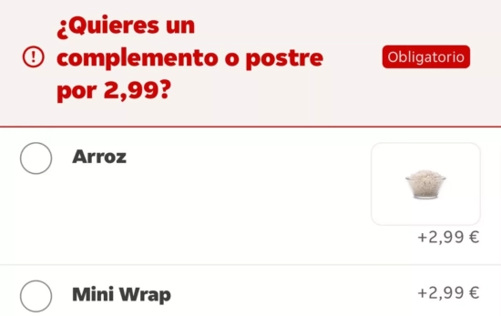 El complemento obligatorio de KFC a través de Just Eat CAPTURA El complemento obligatorio de KFC a través de Just Eat CAPTURA