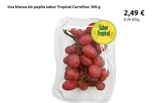 Uvas sabor tropical/ CARREFOUR Uvas sabor tropical/ CARREFOUR