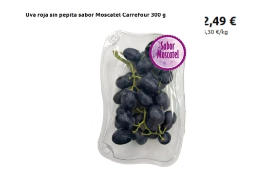 Uva sabor Moscatel/ CARREFOUR Uva sabor Moscatel/ CARREFOUR