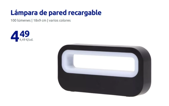 Lámpara de pared recargable/ ACTION Lámpara de pared recargable/ ACTION