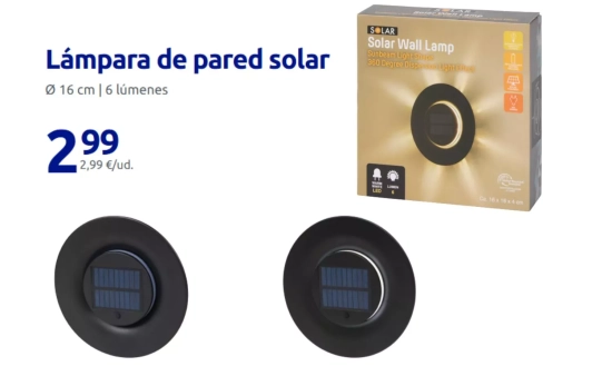 Lámpara de pared solar/ ACTION Lámpara de pared solar/ ACTION