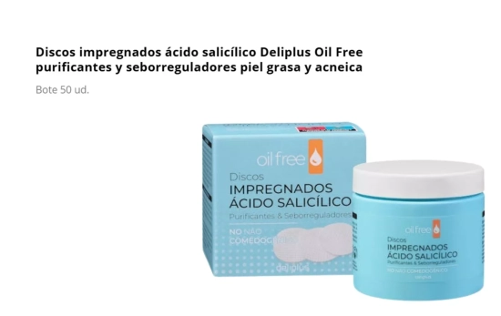 Discos impregnados ácido salicílico Deliplus Oil Free purificantes/ MERCADONA Discos impregnados ácido salicílico Deliplus Oil Free purificantes/ MERCADONA